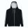 Just Hoods AWJH066 Sports cipzáros kapucnis pulóver - Jet Black/Arctic White