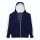 Just Hoods AWJH066 Sports cipzáros kapucnis pulóver - Oxford Navy/Arctic White