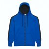 Just Hoods AWJH066 Sports cipzáros kapucnis pulóver - Royal Blue/Jet Black