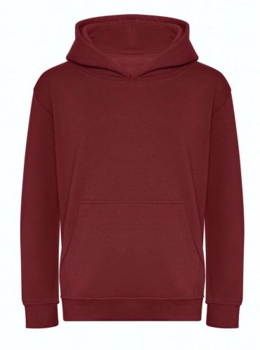 Just Hoods AWJH201J Organic pamut gyerek kapucnis pulóver - Burgundy