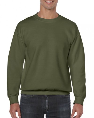 Gildan GI18000 Heavy blend felnőtt környakas pulóver - Military Green