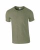 Gildan GI64000 Softstyle felnőtt póló - Heather Military Green