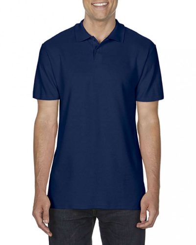 Gildan 64800 Softstyle unisex pamut galléros piké póló - Navy