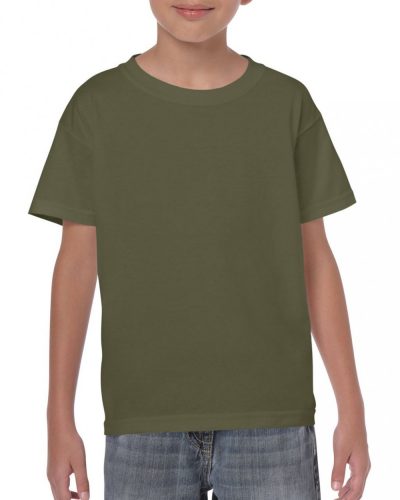 Gildan GIB5000 Heavy Cotton gyerek póló - Military Green