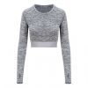 Just Cool JC039 WOMEN'S LONG SLEEVE CROP T L