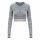 Just Cool JC039 WOMEN'S LONG SLEEVE CROP T L