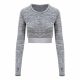 Just Cool JC039 WOMEN'S LONG SLEEVE CROP T L