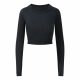 Just Cool JC039 WOMEN'S LONG SLEEVE CROP T S