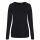 Just Ts JT002F női hosszú ujjú Tri-Blend póló - Solid Black