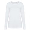 Just Ts JT002F női hosszú ujjú Tri-Blend póló - Solid White