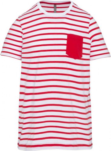 Kariban KA379 KIDS' STRIPED SHORT SLEEVE SAILOR T-SHIRT WITH POCKET 12/14