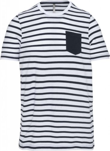 Kariban KA379 KIDS' STRIPED SHORT SLEEVE SAILOR T-SHIRT WITH POCKET 12/14