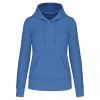 Kariban KA4028 Eco-friendly női kapucnis pulóver - Light Royal Blue