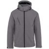 Kariban KA413 férfi levehető kapucnis softshell dzseki - Marl Grey