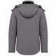 Kariban KA413 férfi levehető kapucnis softshell dzseki - Marl Grey