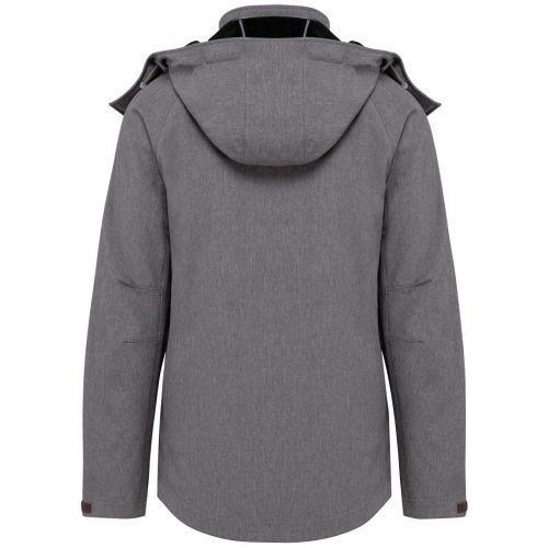 Kariban KA414 női levehető kapucnis softshell dzseki - Marl Grey