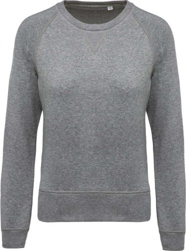 Kariban KA481 Organic pamut női környakas pulóver - Grey Heather