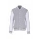 Kariban KA497 Teddy unisex pamut petentos pulóver - Oxford Grey/White