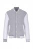 Kariban KA497 Teddy unisex pamut petentos pulóver - Oxford Grey/White