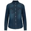 Kariban KA518 LADIES' LONG-SLEEVED DENIM SHIRT L