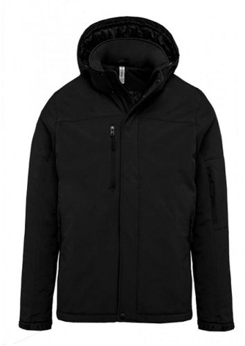 Kariban KA650 férfi kapucnis softshell béléses parka kabát - Black