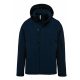 Kariban KA650 férfi kapucnis softshell béléses parka kabát - Navy