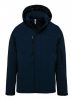 Kariban KA650 férfi kapucnis softshell béléses parka kabát - Navy