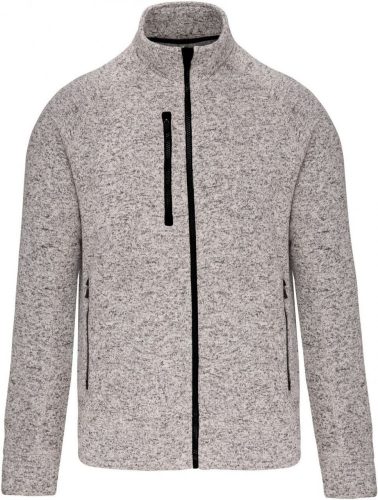 Kariban KA9106 férfi cipzáros heather dzseki - Light Grey Mélange