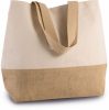 Kimood KI0235 CANVAS & JUTE HOLD-ALL SHOPPER BAG U