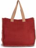 Kimood KI0248 JUTE BAG WITH CONTRAST STITCHING U