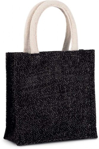 Kimood KI0272 JUTE CANVAS TOTE - SMALL U