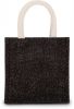 Kimood KI0272 JUTE CANVAS TOTE - SMALL U