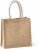 Kimood KI0272 JUTE CANVAS TOTE - SMALL U