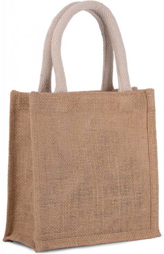 Kimood KI0272 JUTE CANVAS TOTE - SMALL U