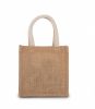 Kimood KI0272 JUTE CANVAS TOTE - SMALL U