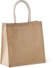 Kimood KI0274 JUTE CANVAS TOTE - LARGE U