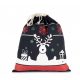 Kimood KI0735 DRAWSTRING BAG WITH CHRISTMAS PATTERNS U