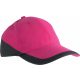 K-UP KP045 Racing pamut kéttónusú 6 paneles sapka - Fuchsia/Dark Grey