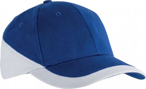 K-UP KP045 Racing pamut kéttónusú 6 paneles sapka - Royal Blue/White