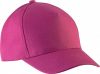 K-UP KP149 gyerek pamut sapka 5 paneles - Fuchsia