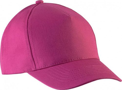 K-UP KP149 gyerek pamut sapka 5 paneles - Fuchsia