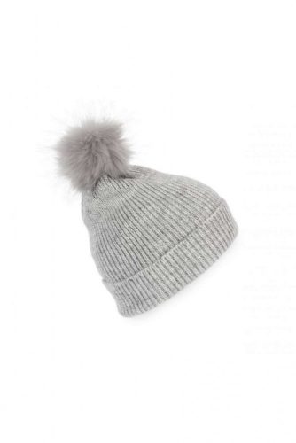 K-UP KP555 KNITTED BOBBLE BEANIE IN RECYCLED YARN U