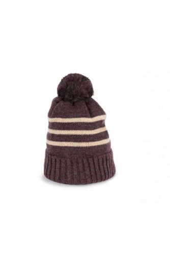 K-UP KP556 KNITTED STRIPED BEANIE IN RECYCLED YARN U