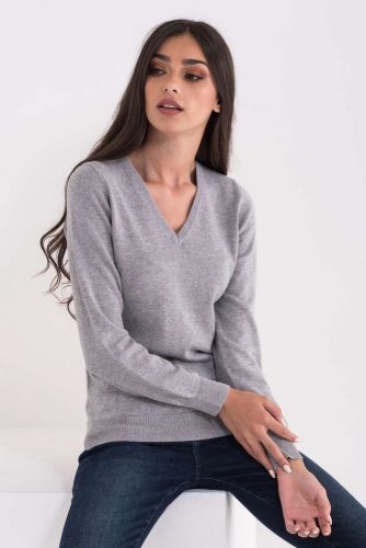 Legend World Wide LWL9133 LADIES’ V-NECK FINE GAUGE COTTON PULLOVER S