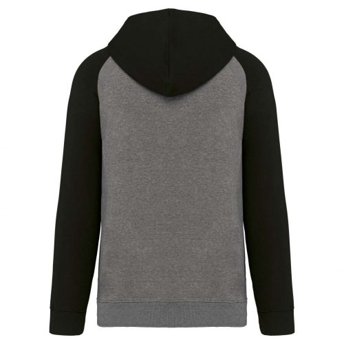 Proact PA369 Two-tone felnőtt kapucnis pulóver - Grey Heather/Black