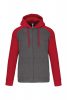 Proact PA380 UNISEX TWO-TONE ZIPPED HOODED FLEECE JACKET L