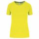 Proact PA4013 újrahasznosított női kereknyakú sportos póló - Fluorescent Yellow