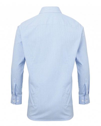 Premier PR220 MEN'S LONG SLEEVE GINGHAM COTTON MICROCHECK SHIRT L