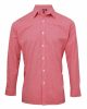 Premier PR220 MEN'S LONG SLEEVE GINGHAM COTTON MICROCHECK SHIRT XS