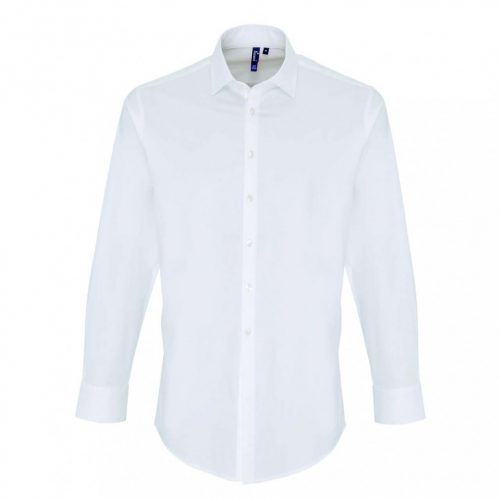 Premier PR244 MEN'S STRETCH-FIT COTTON POPLIN LONG SLEEVE SHIRT XS